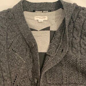 Comme des Garcons Homme Deux grey cardigan, size M
